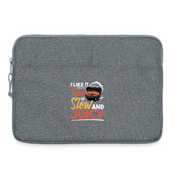 Barbecue grillant de la viande Grillant Barbecue - Sacoche pour ordinateur portable 15 pouces - gris chiné - Devant