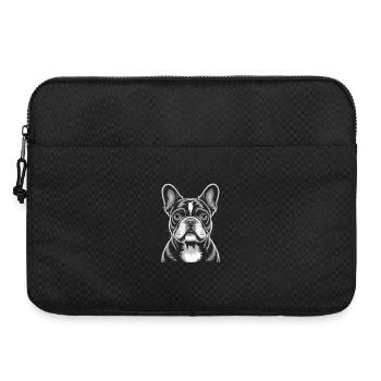 French Bulldog Frenchie - Laptop bag 15" - black - Front