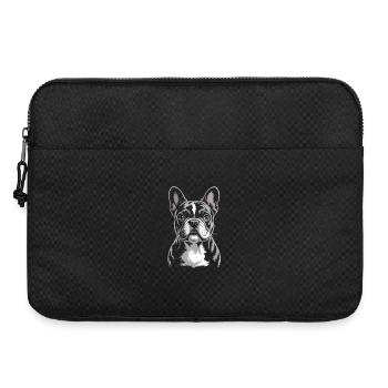 French Bulldog Frenchie - Laptop bag 15" - black - Front