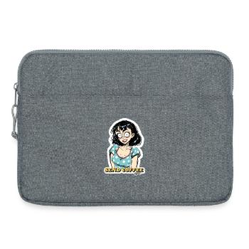 Autocollant Envoie un Café Anime Girl - Sacoche pour ordinateur portable 15 pouces - gris chiné - Devant