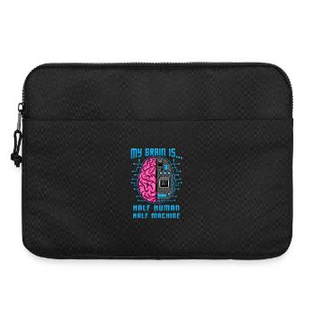 Half Human Half Machine Brain AI Graphic - Laptop bag 15" - black - Front