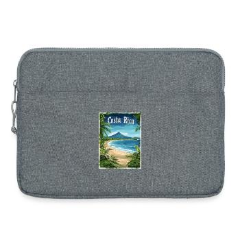 Costa Rica Tropical Beach Landscape - Laptop bag 15" - heather grey - Front