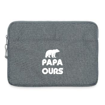 Papa Ours Silhouette - Laptoptasche 15" - Grau meliert - Vorne