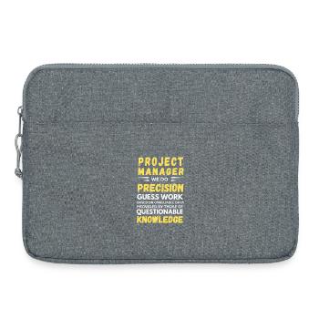 Chef de projet Nous faisons des devinettes précises - Sacoche pour ordinateur portable 15 pouces - gris chiné - Devant