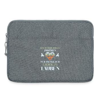 Taubenflüsterer brieftaubenzucht Taubenzüchter - Laptoptasche 15" - Grau meliert - Vorne
