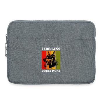 Doberman Dobermann - Sacoche pour ordinateur portable 15 pouces - gris chiné - Devant