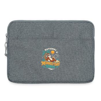 Jour du singe Jour du singe - Sacoche pour ordinateur portable 15 pouces - gris chiné - Devant