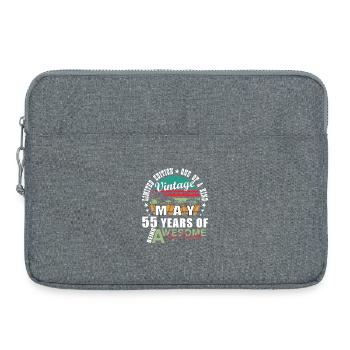 Vintage May 55 Years Great - Laptop bag 15" - heather grey - Front