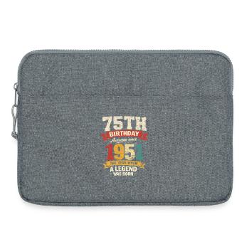 75 Jahre Jubiläumslegende 1951 – Vintage - Laptoptasche 15" - Grau meliert - Vorne