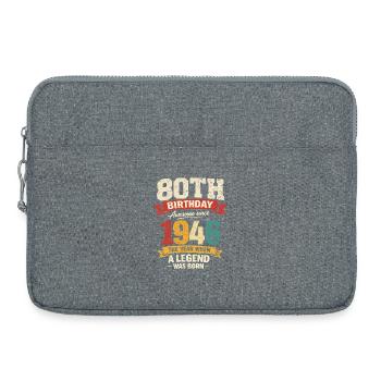 80 Years Anniversary Legend 1946 - Vintage - Laptoptasche 15" - Grau meliert - Vorne
