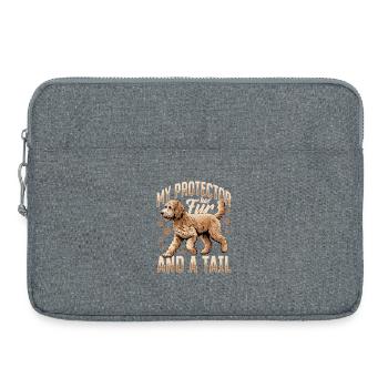 Race de chien Goldendoodle - Sacoche pour ordinateur portable 15 pouces - gris chiné - Devant