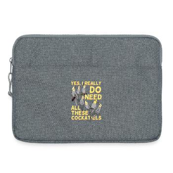 Cockatiel Cocktail Crew - Sacoche pour ordinateur portable 15 pouces - gris chiné - Devant