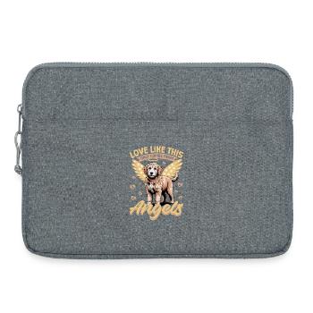 Race de chien Goldendoodle - Sacoche pour ordinateur portable 15 pouces - gris chiné - Devant