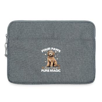 Race de chien Goldendoodle - Sacoche pour ordinateur portable 15 pouces - gris chiné - Devant