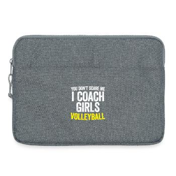 Tu ne me fais pas peur : Entraîneur de volley-ball féminin - Sacoche pour ordinateur portable 15 pouces - gris chiné - Devant
