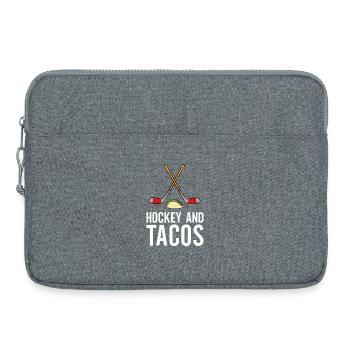 Eishockey und Tacos - Laptoptasche 15" - Grau meliert - Vorne