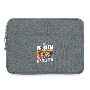 Print Designer My Problem My Pictogram Dad Mom - Laptop bag 15" - heather grey - Front
