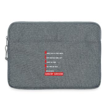 I Survived Open Heart Surgery - Laptop bag 15" - heather grey - Front