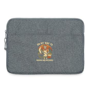 Grilling Humor On My Way To Making Bad Decisions - Laptop bag 15" - heather grey - Front