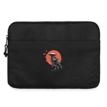 Samurai-Krähe in Red Moon - Laptoptasche 15" - Schwarz - Vorne