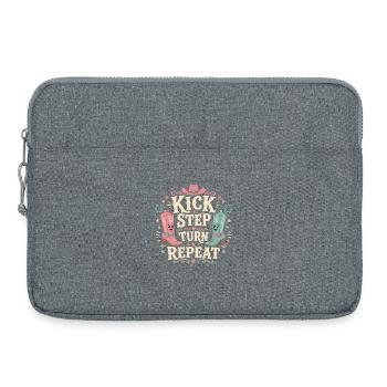 Kick Step Turn Repeat - Laptop bag 15" - heather grey - Front