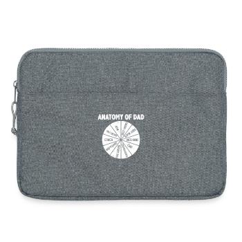 Anatomie des Papas – Rad der Hobbys - Laptoptasche 15" - Grau meliert - Vorne
