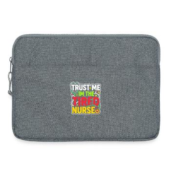 Infirmière de nuit, fatiguée - Sacoche pour ordinateur portable 15 pouces - gris chiné - Devant