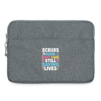 Infirmière de nuit, fatiguée - Sacoche pour ordinateur portable 15 pouces - gris chiné - Devant