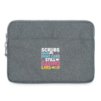 Infirmière de nuit, fatiguée - Sacoche pour ordinateur portable 15 pouces - gris chiné - Devant
