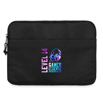 14. Geburtstag Junge Mädchen Gaming Level 14 Jahre - Laptoptasche 15" - Schwarz - Vorne