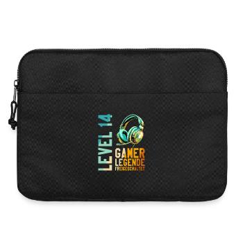 14. Geburtstag Junge Mädchen Gaming Level 14 Jahre - Laptoptasche 15" - Schwarz - Vorne