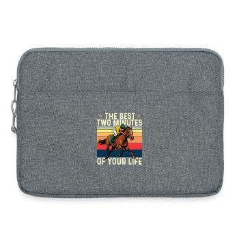 Best Two Minutes Horse Racing Derby Humor - Laptop bag 15" - heather grey - Front