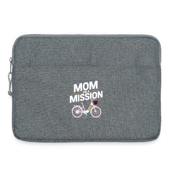 Mom On A Mission Fahrrad Mama - Laptoptasche 15" - Grau meliert - Vorne
