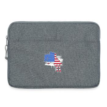 Pferderennen USA 4. Juli - Laptoptasche 15" - Grau meliert - Vorne