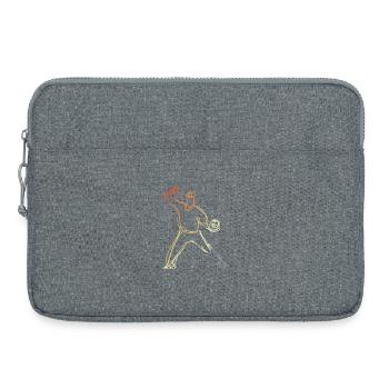 Look vintage de joueur de baseball - Sacoche pour ordinateur portable 15 pouces - gris chiné - Devant