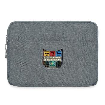 Tableau périodique de la chimie de la neurodiversité de l’autisme - Sacoche pour ordinateur portable 15 pouces - gris chiné - Devant