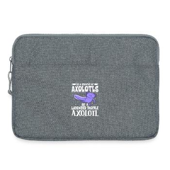 Soyez un Axolotl Lavande Violet - Sacoche pour ordinateur portable 15 pouces - gris chiné - Devant
