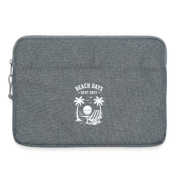 Journées à la plage Meilleures journées Vacances d’été au bord de la mer - Sacoche pour ordinateur portable 15 pouces - gris chiné - Devant