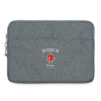 Bodrum Türkei Wappen Krone – Reise Souvenir - Laptoptasche 15" - Grau meliert - Vorne