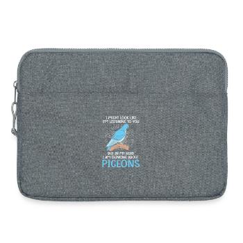 Taube Tauben - Laptoptasche 15" - Grau meliert - Vorne