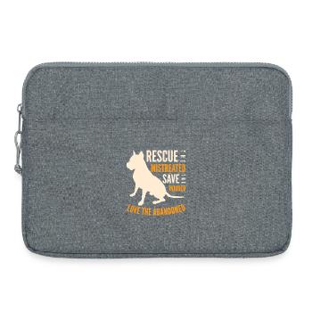 Rettung des verlassenen Hundes Emblem - Laptoptasche 15" - Grau meliert - Vorne