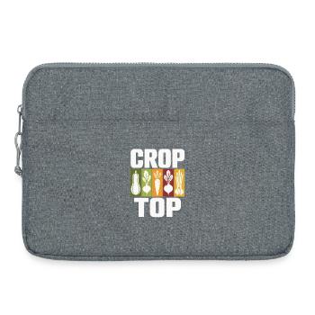 Vegetable Icons Crop Top Design - Laptop bag 15" - heather grey - Front