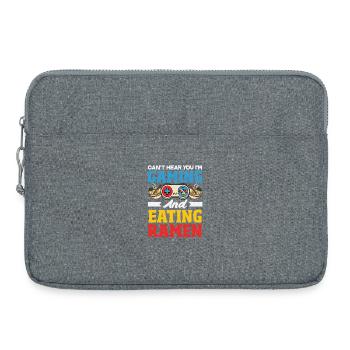 Gaming And Ramen Eating Gamer Noodles - Laptop bag 15" - heather grey - Front