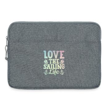 Love The Sailing Life Captain Sail Sailor - Laptoptasche 15" - Grau meliert - Vorne