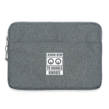 Boutons de poignée Ingénieur du son Ingénieur du son - Sacoche pour ordinateur portable 15 pouces - gris chiné - Devant