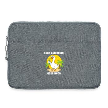 Duck and Drunk Good Mood - Laptop bag 15" - heather grey - Front