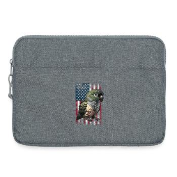 Conure de Patagone Perruche des États-Unis - Sacoche pour ordinateur portable 15 pouces - gris chiné - Devant