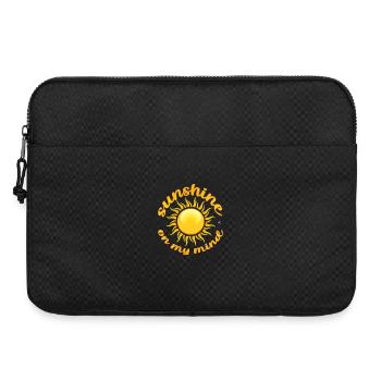 Goldene Sonne Abbildung mit Inschrift - Laptoptasche 15" - Schwarz - Vorne