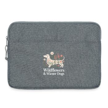 Dackelblumen - Laptoptasche 15" - Grau meliert - Vorne