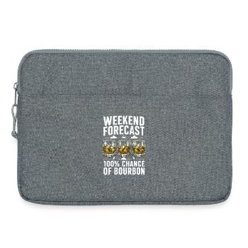 Weekend Forecast Bourbon Humor Design - Laptoptasche 15" - Grau meliert - Vorne